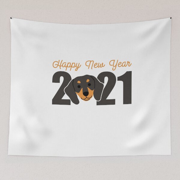 Item preview, Arf arf New Year To All designed and sold by Wienerful.
