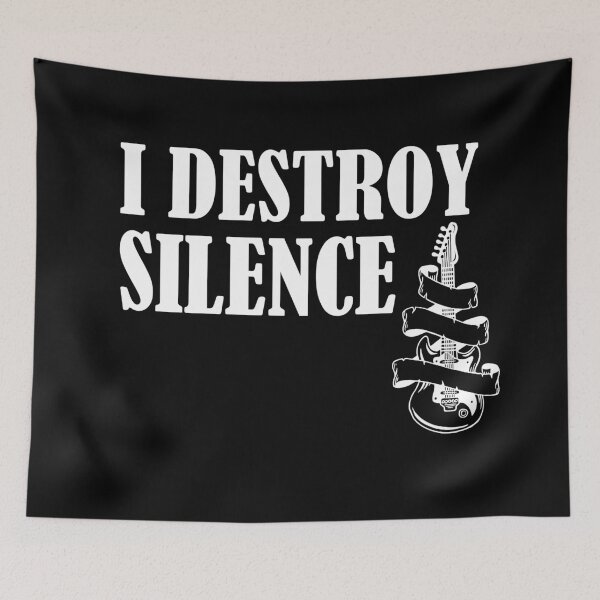 Item preview, I destroy silence -  i destroy silence guitar,funny guitar lovers - gift for guitarist designed and sold by 0umStore.