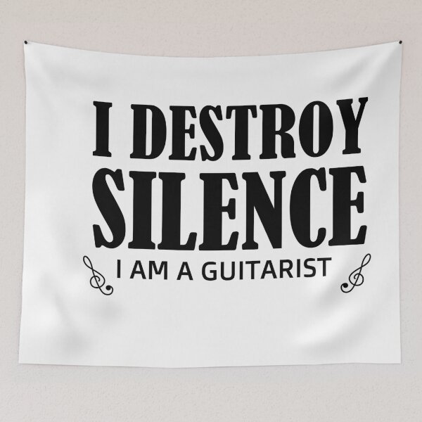 Item preview, I destroy silence -  i destroy silence guitar,funny guitar lovers - gift for guitarist designed and sold by 0umStore.