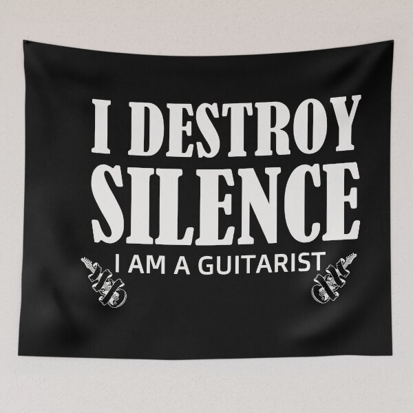 Item preview, I destroy silence -  i destroy silence guitar,funny guitar lovers - gift for guitarist designed and sold by 0umStore.