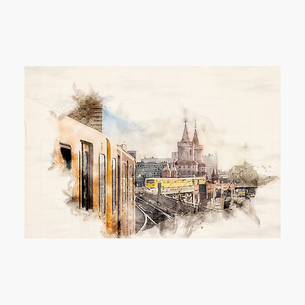 Artikel-Vorschau von Aquarell Berlin Ubahn Züge, designt und verkauft von ffpdsgn.