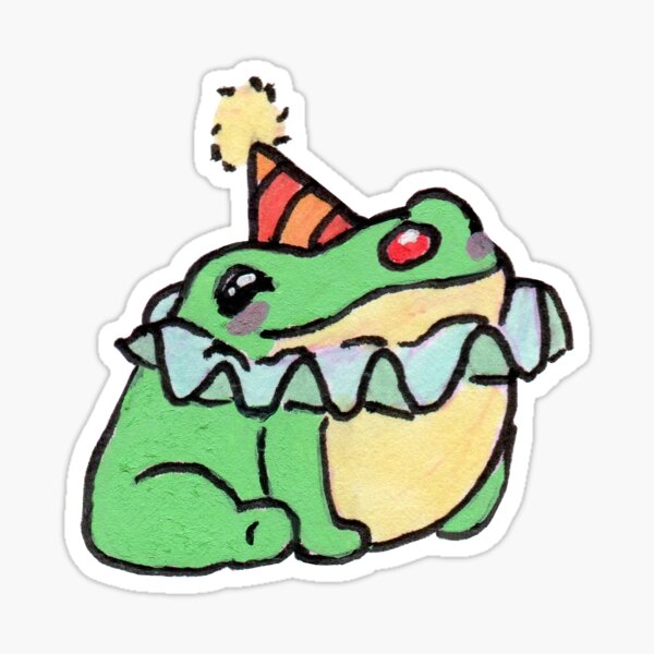 Clown Frog Sticker