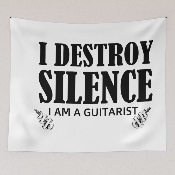 Item preview, I destroy silence -  i destroy silence guitar,funny guitar lovers - gift for guitarist designed and sold by 0umStore.