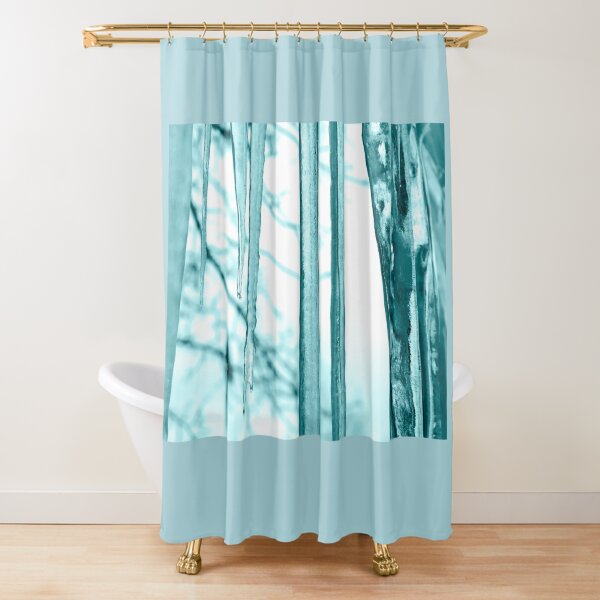 Turquoise Icicles Shower Curtain