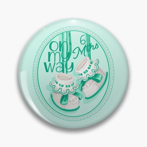Artikelvorschau, „On My Way – 6 Monate“ Babygrün (inkl. Umstands- und Babykleidung) entworfen und verkauft von PawsitiveMum.