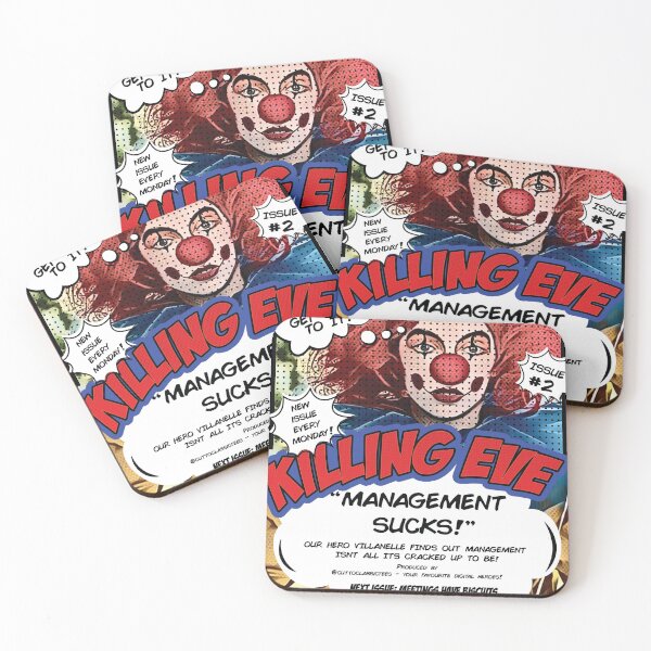 Item preview, killing eve management sucks comic cover  designed and sold by leonifitzy.