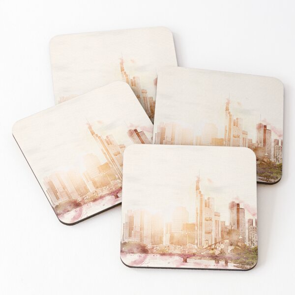 Item preview, Watercolor Skyline Frankfurt  designed and sold by ffpdsgn.