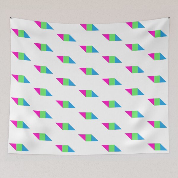 Item preview, 11 abstract shapes / polysexual pride flag designed and sold by kassanderplus.