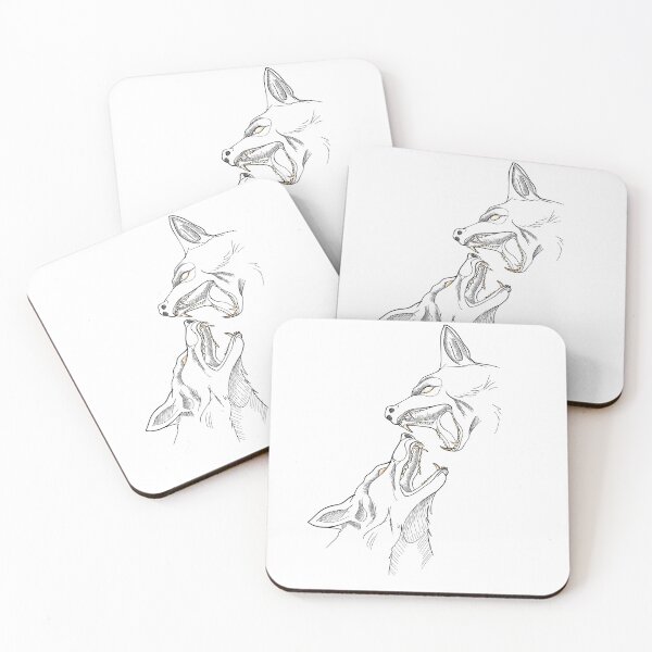 Item preview, Wolf fight digital line art drawing designed and sold by Sashindra Wijayarathna.