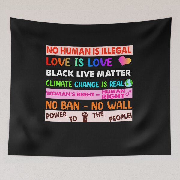 Item preview, ¡Ningún humano es ilegal! ¡El amor es el amor! ¡Los derechos de las mujeres son derechos humanos! La bondad lo es todo No hay prohibición No hay muro Poder para la gente designed and sold by Enraged46.