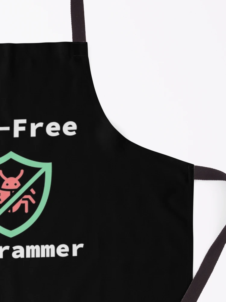 Thumbnail 3 of 6, Apron, Bug-Free Programmer, Bug-Free Programming, Software Engineer, Computer Science, Programming Humor, Dark designed and sold by Max-Wear.