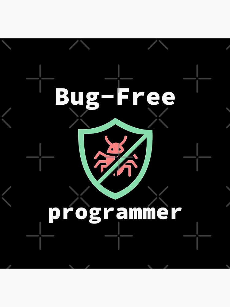 Thumbnail 4 of 4, Clock, Bug-Free Programmer, Bug-Free Programming, Software Engineer, Computer Science, Programming Humor, Dark designed and sold by Max-Wear.