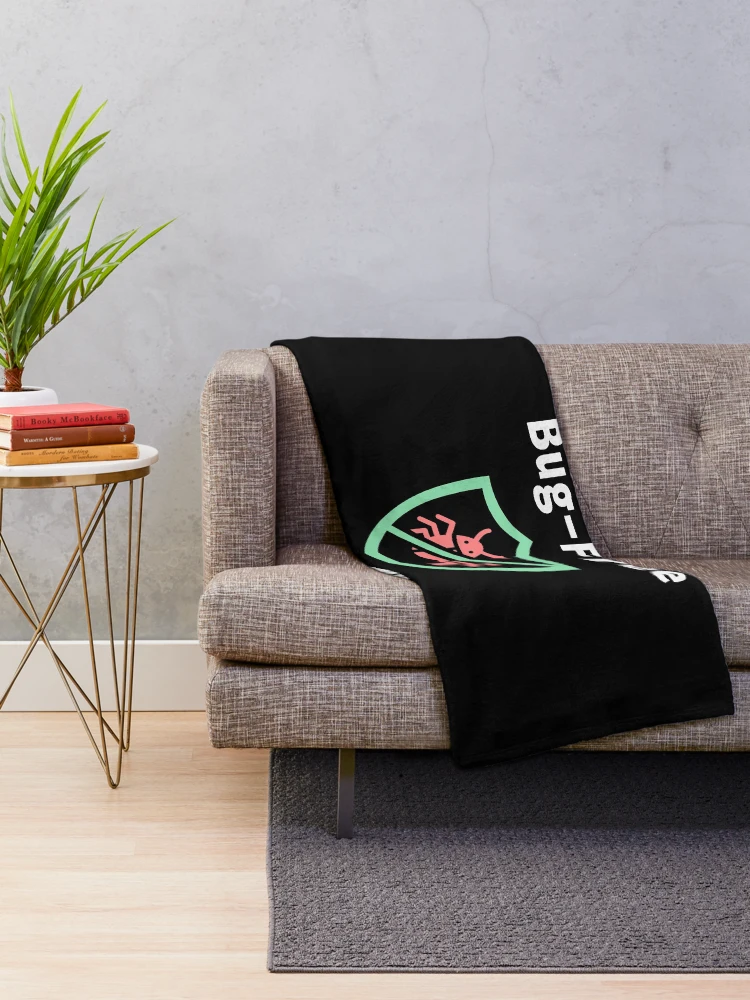 Thumbnail 2 of 6, Throw Blanket, Bug-Free Programmer, Bug-Free Programming, Software Engineer, Computer Science, Programming Humor, Dark designed and sold by Max-Wear.