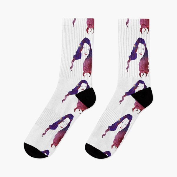 Item preview, The lady with galaxy purple hair designed and sold by wiwiart.