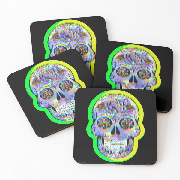 Item preview, Holographic Glitch Skull designed and sold by NewMoonShop.