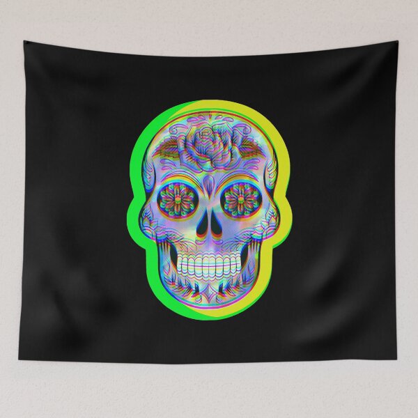 Item preview, Holographic Glitch Skull designed and sold by NewMoonShop.