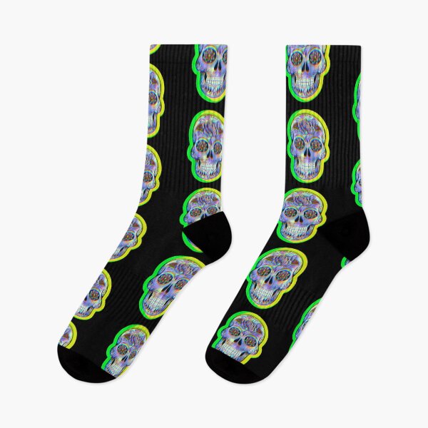 Item preview, Holographic Glitch Skull designed and sold by NewMoonShop.