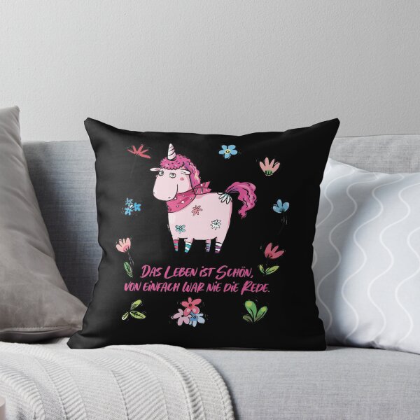 Item preview, Unicorn German Quote Life is Beautful designed and sold by catsandmore.