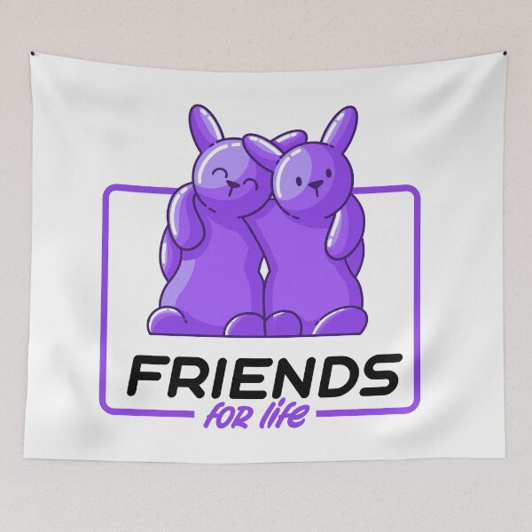 Item preview, Friends for life purple gummy bunnies designed and sold by Between Clouds.