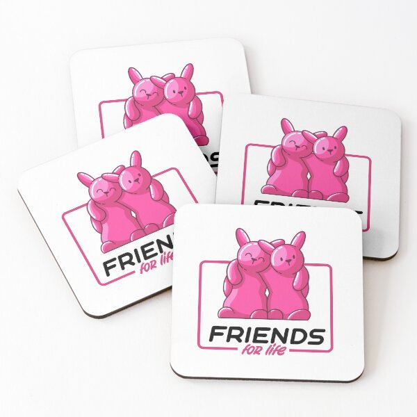 Item preview, Friends for life pink gummy bunnies designed and sold by Between Clouds.