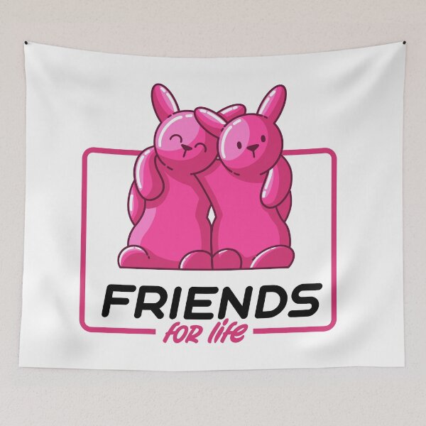 Item preview, Friends for life pink gummy bunnies designed and sold by Between Clouds.