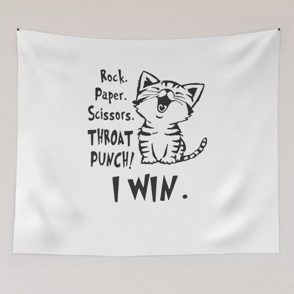 Item preview, Rock Paper Scissors Throat Punch I Win designed and sold by erinstomberg.