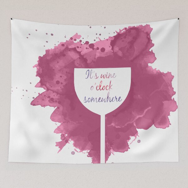 Item preview, It's wine o'clock somewhere with wine glass designed and sold by elgreko.