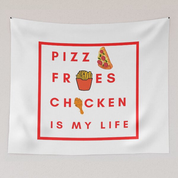 Item preview, Pizza fries chicken is my life designed and sold by eucagarland.