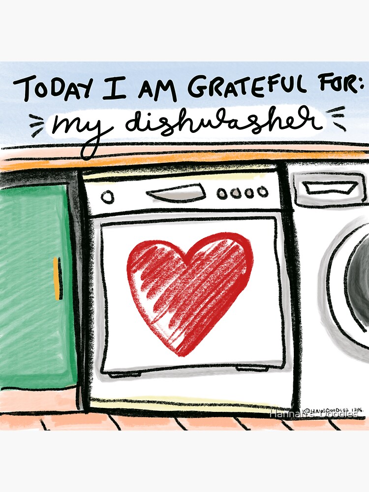 Dishwasher Love Daily Doodle Design Sticker For Sale By Hansdoodles Redbubble 