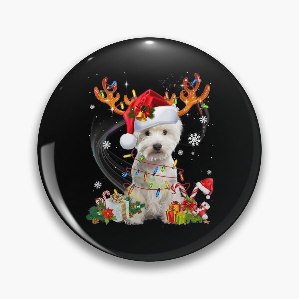 Item preview, Westie Reindeer Christmas Lights Funny Dog Xmas designed and sold by FloresMaria.