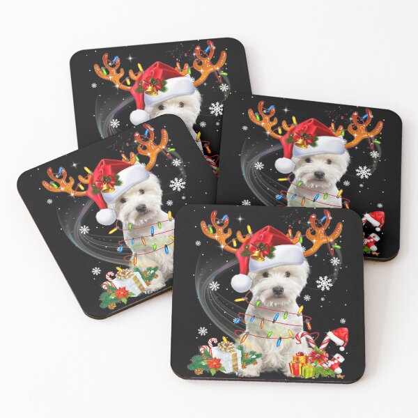 Item preview, Westie Reindeer Christmas Lights Funny Dog Xmas designed and sold by FloresMaria.