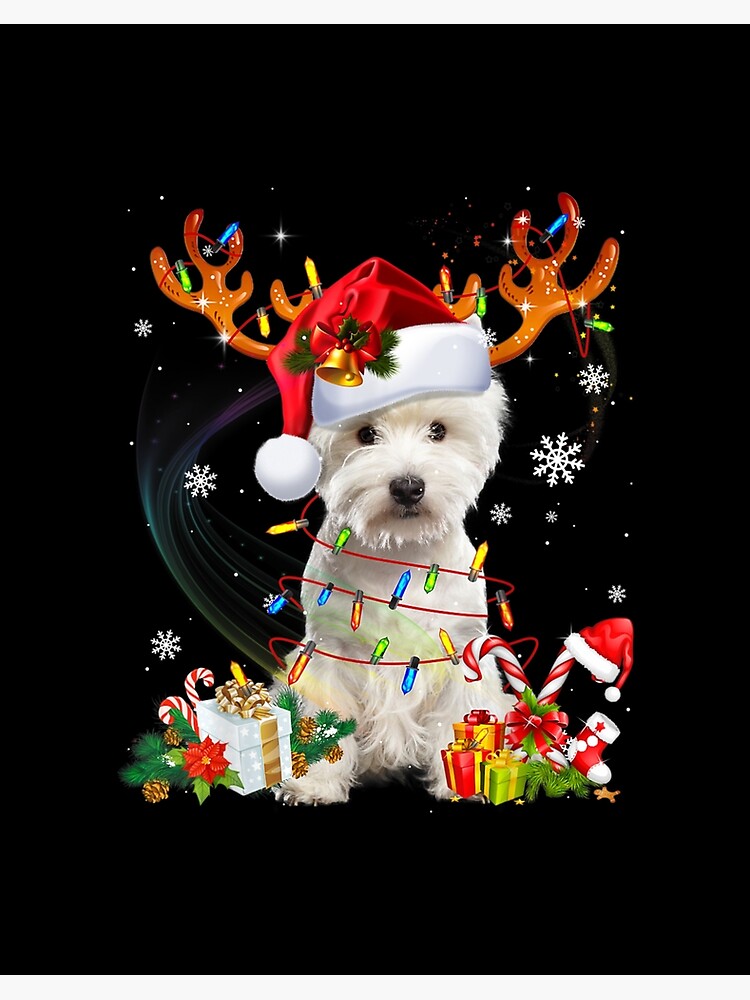 Westie Dog Christmas Reindeer Funny Xmas Gift T-Shirt Westie Dog Christmas Reindeer Funny Xmas Gift T-Shirt