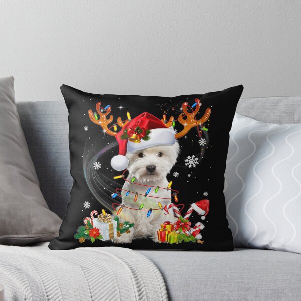 Item preview, Westie Reindeer Christmas Lights Funny Dog Xmas designed and sold by FloresMaria.