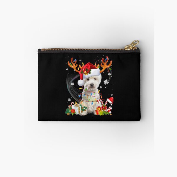 Item preview, Westie Reindeer Christmas Lights Funny Dog Xmas designed and sold by FloresMaria.