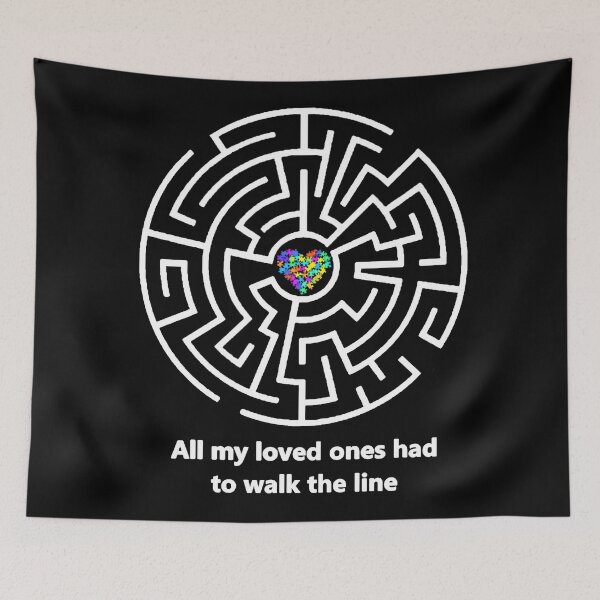 Item preview, Autism Puzzle Heart maze, walk the line designed and sold by Hypnotees.