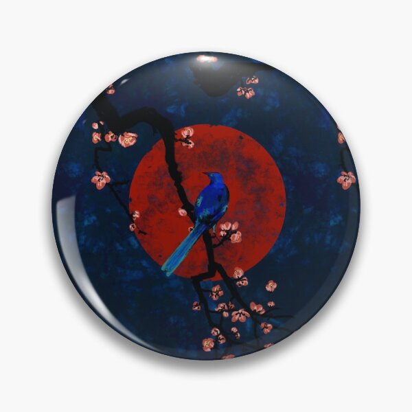 Item preview, Red moon and blue bird designed and sold by Modartisto.