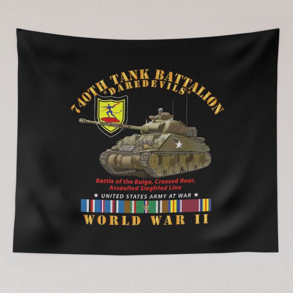 Item preview, Army - 740th Tank Battalion - Daredevils w Tank WWII  EU SVC designed and sold by Military Insignia Products.