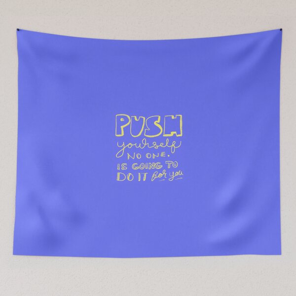 Item preview, Push Yourself: motivational quote design designed and sold by Hannah's  Doodles.