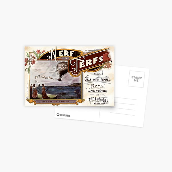 Nerf the TERFs - Contre la haine transhobe Carte postale