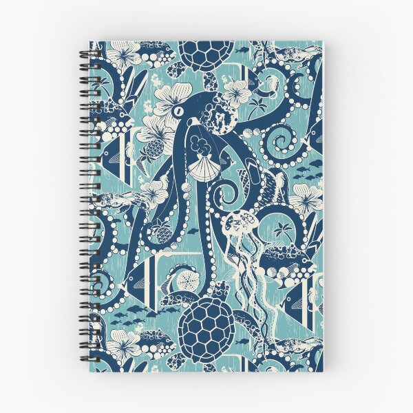 Item preview, Tropical Hideaway - turquoise and navy designed and sold by appleyards.
