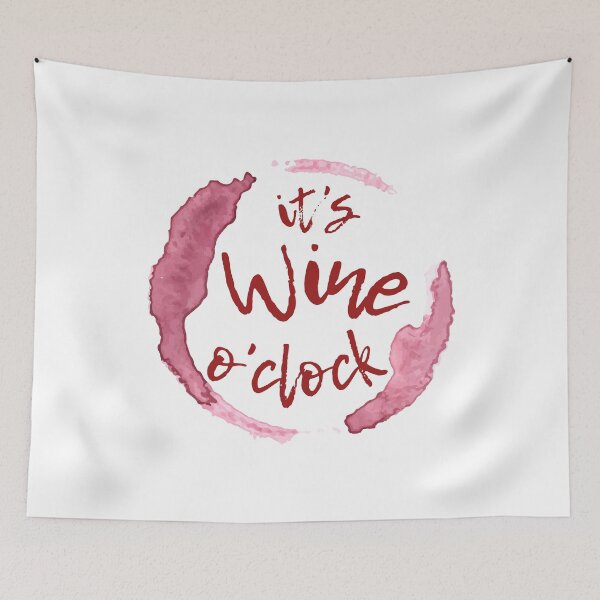 Item preview, It's Wine O'clock designed and sold by The Little Wood Cottage.