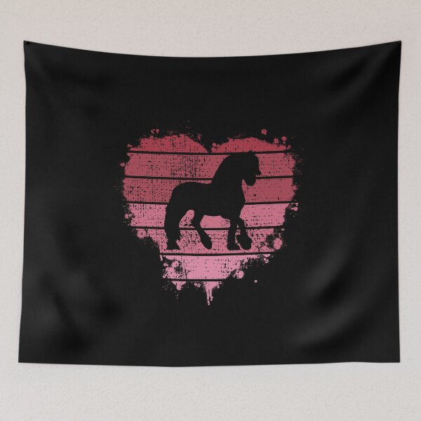Item preview, Friesian Horse Vintage Heart Gift For Valentine's Day designed and sold by JokeGysen.