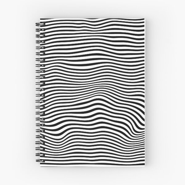 Item preview, Black Wavy Stripes Optical Illusion designed and sold by cursotti.