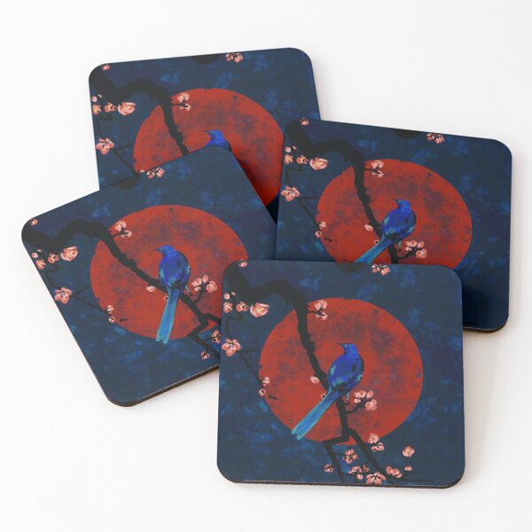 Item preview, Red moon and blue bird designed and sold by Modartisto.