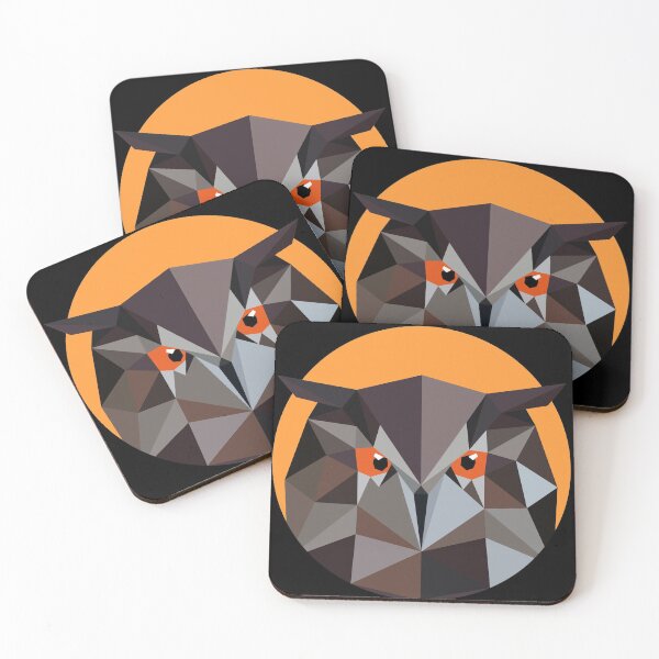 Item preview, Owl in polygonal style. Geometric portrait of an owl. Night Bird designed and sold by Verpax.