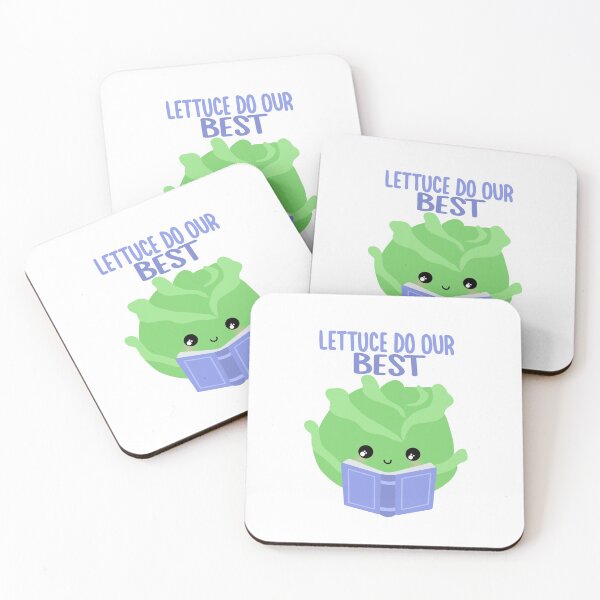 Item preview, Lettuce Do Our Best - Food Funny Cute - lettuce pun - food pun designed and sold by GoodMoodFood.