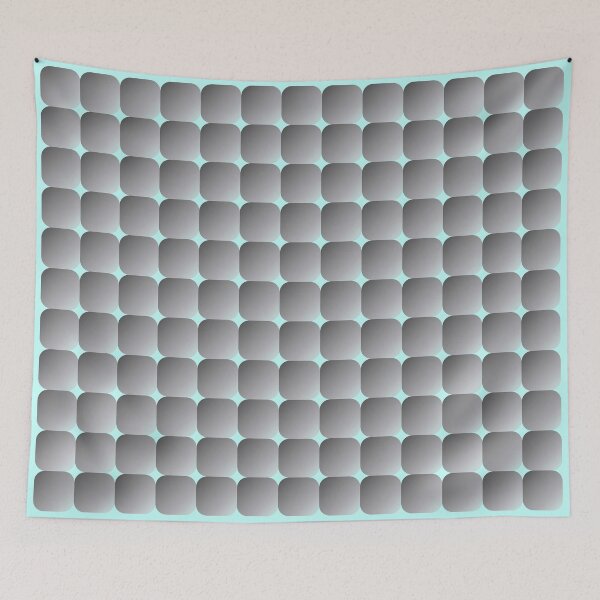 Item preview, Retro Square Scales - Pastel Teal and Grey designed and sold by Quooki.