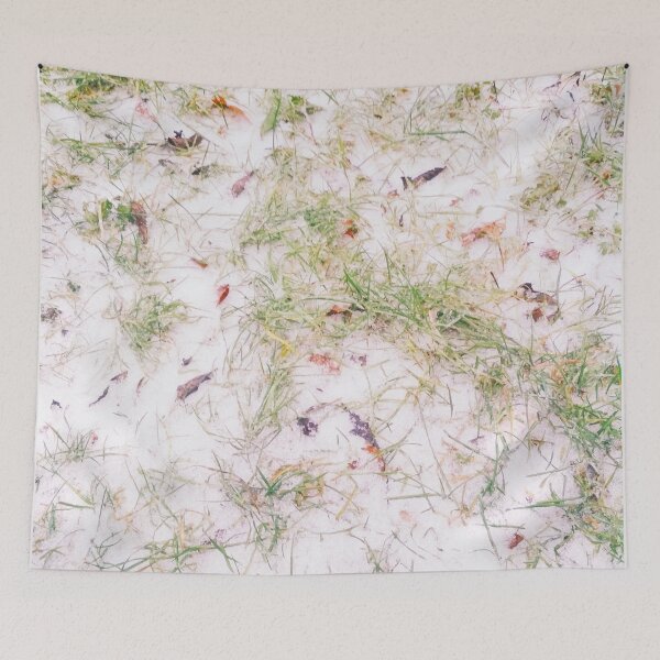Item preview, Copy of First snow, natural background, green grass covered with snow  designed and sold by helenkaiy.