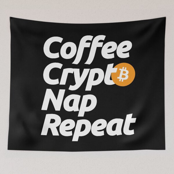 Item preview, Coffee Bitcoin Nap and Repeat - Crypto Blockchain Currency Trending Finance Quote designed and sold by elhefe.