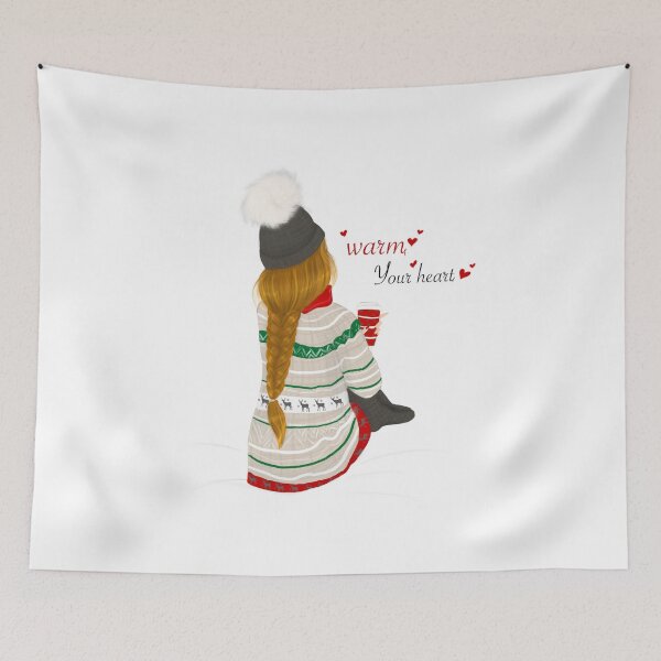Item preview, Warm heart illustration winter girl cover  designed and sold by Imanitasong.